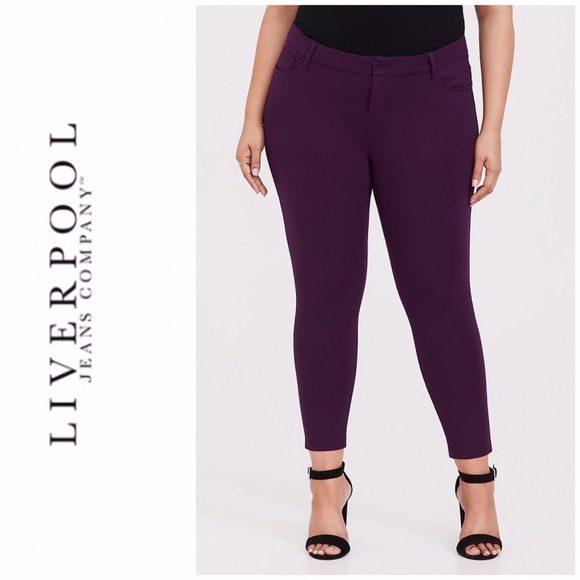 liverpool jacqueline skinny pant dark purple